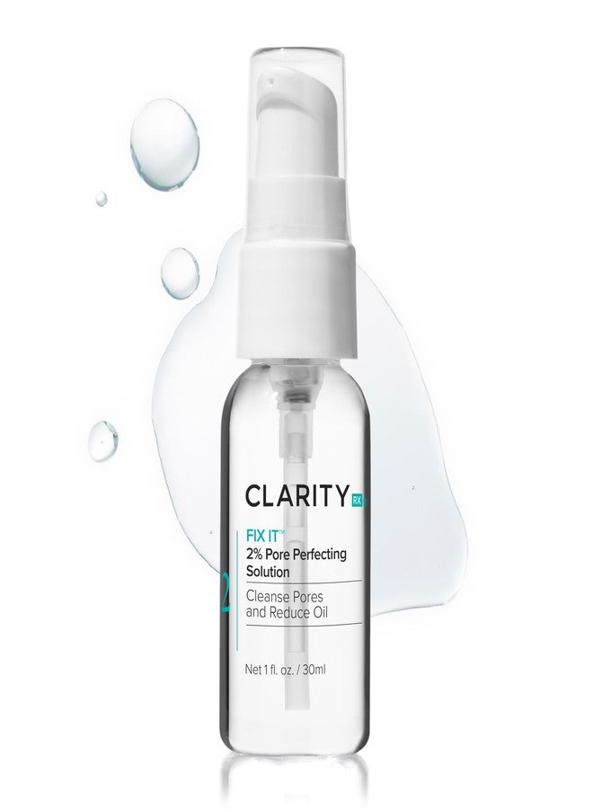 كلاريتي آر إكس ClarityRx Fix It 2% حمض الساليسيليك محلول مثالي للمسام، علاج طبيعي نباتي للبشرة المعرضة لحب الشباب والدهنية (1 أونصة). - Image 1